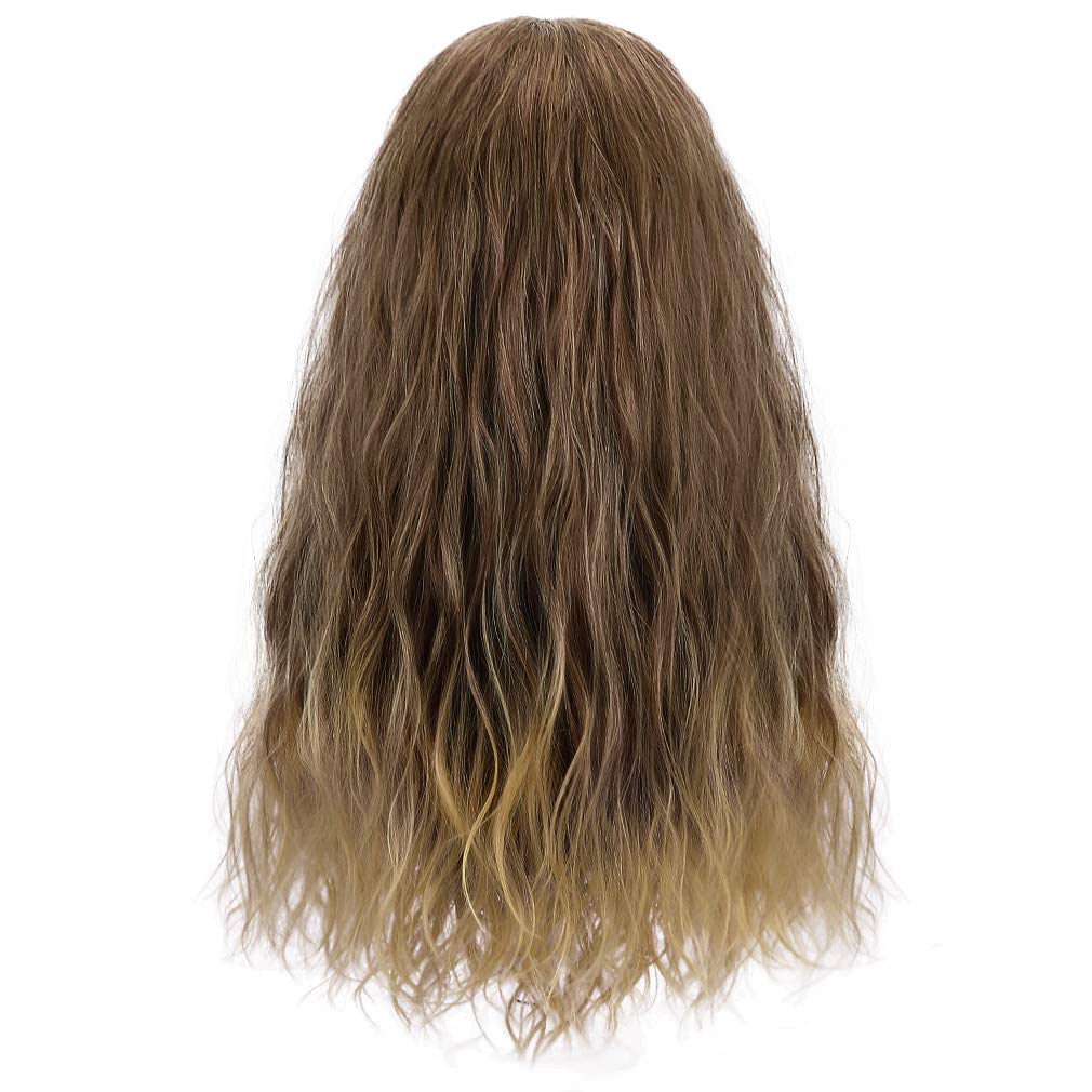 PARTY ZONE Long Brown Cosplay Thor Wig and Beard-Synthetic Rogue Anime Wigs - Jesus Beards Funny Party Hair Aquaman Wig(Brown)