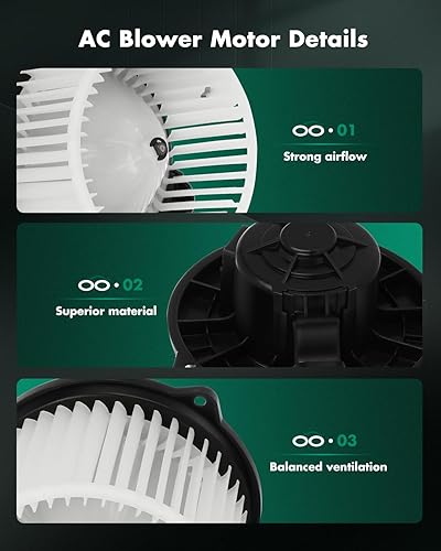 Vista 1061 de SCITOO 700188 Reemplazo del motor del ventilador HVAC con jaula de ventilador para Toyota Tacoma 2005-2015, reemplazo OE - 87103-04043, 87103-04044