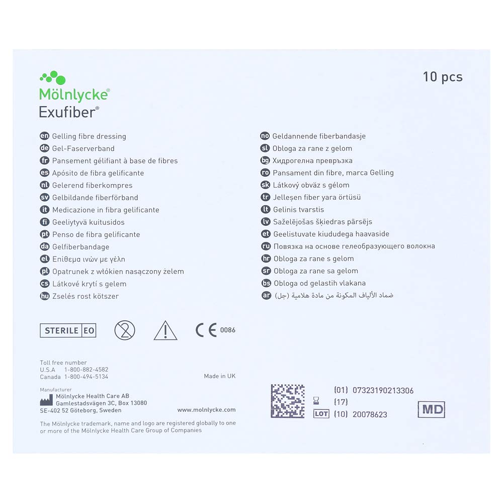 10x10 cm Gel-Faserverband 10 St