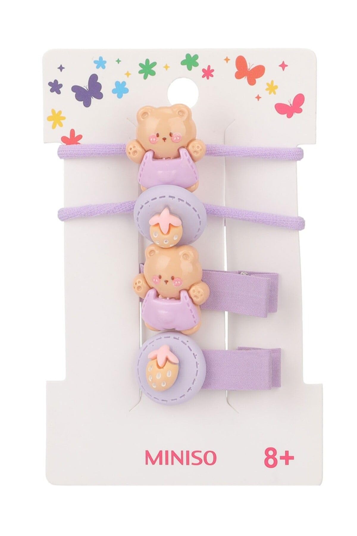 Miniso Sevimli Hayvan Figürlü 4'Lü Saç Tokası Seti - Renkli Ve Eğlenceli Saç Aksesuarları