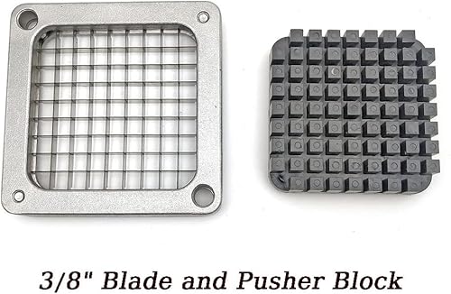 Miniatura 3 de Cortador de papas fritas de repuesto, cortador de verduras comercial, hoja de acero inoxidable y bloque empujador para cortar papas cebollas (38