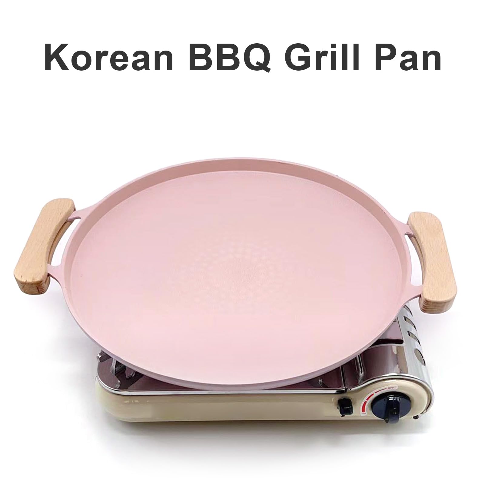 Nieprzywierająca koreańska patelnia do grilla, przenośna aluminiowa płyta grillowa z uchwytami, równomierne rozprowadzanie ciepła, idealna do grillowania wewnątrz i na zewnątrz, idealna na spotkania