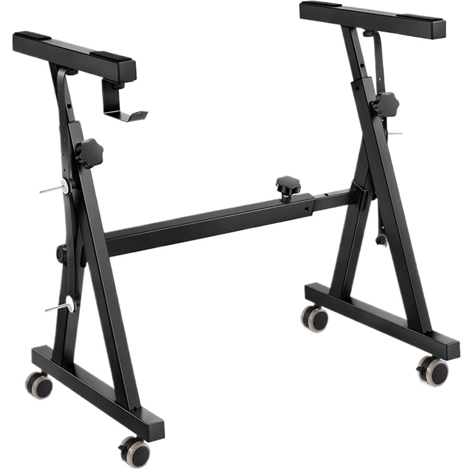 Zymjzbetic Black Keyboard Stand Keyboard Stand Z-Style Heavy Piano Double Desk
