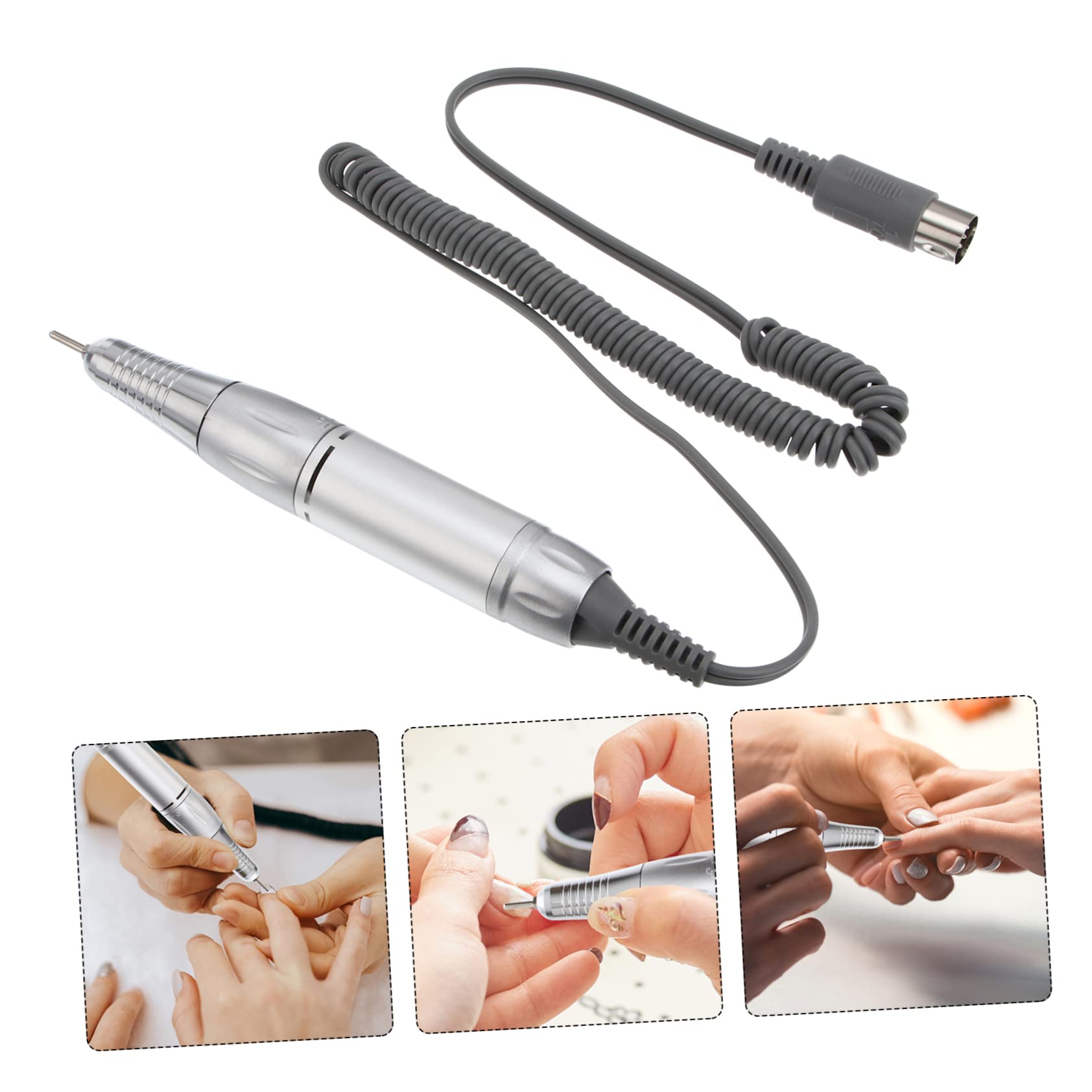 Manico per Trapano per Unghie Elettrico 202, Penna Manipolo Leggero e Silenzioso per Manicure e Pedicure Professionale, Accessorio Resistente per Modellare e Limare Unghie