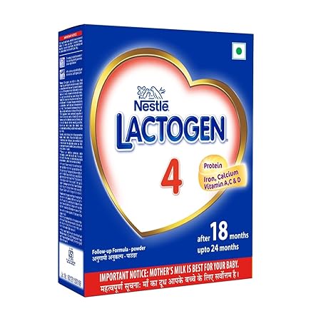 Nestle LACTOGEN 4 Follow-Up Formula Powder - After 18 Months Upto 24 Months, Stage 4, 400g Bag-in-Box Pack