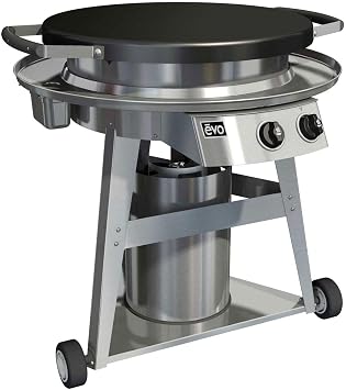 evo Professional Series Grill on Cart 10-0002-NG, Seasoned Steel Cooktop, Natural Gas