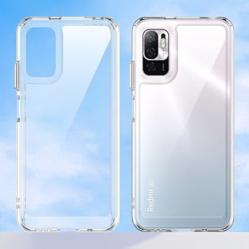 Phone Case for Redmi Note 10 5G/Poco M3 Pro/Redmi Note 10T 5G M2103K19G Case Ultra Thin Clear Hard PC Back + Soft TPU Bumper Silicone Shockproof Cover for Xiaomi Redmi Note 10 5G Crystal Clear