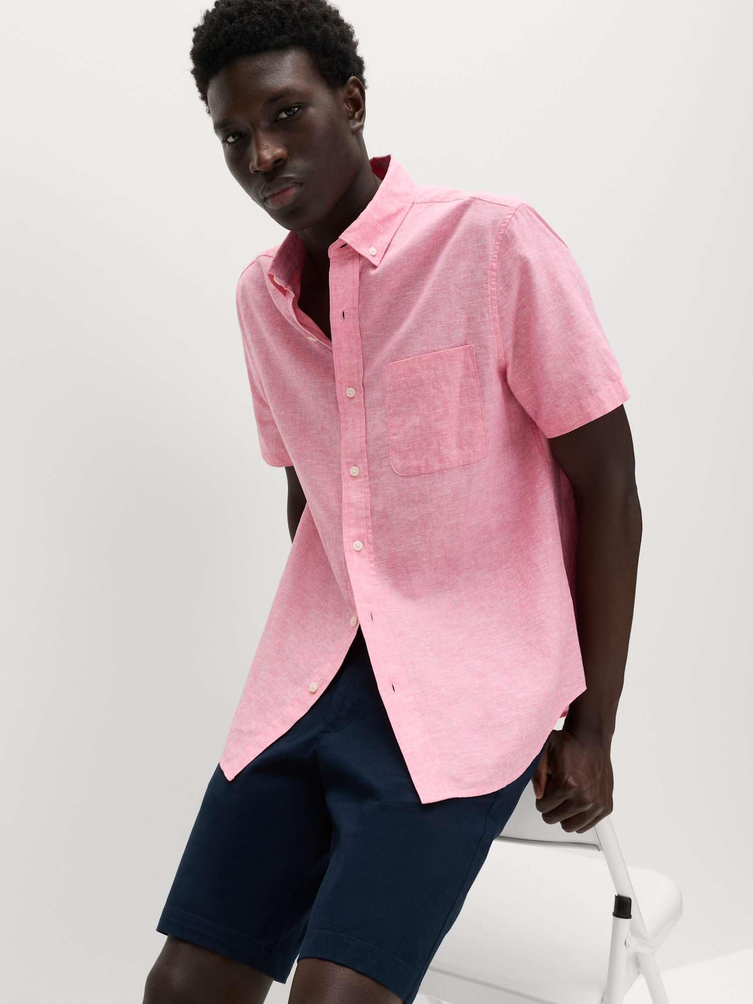 Marks & Spencer Herren Leinen Hemd Regular