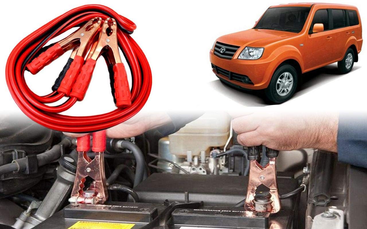 Auto Pearl Car 500 Amp Jumper Booster Cables Anti Tangle Copper Core 6Ft For Tata Sumo Grand-image-15