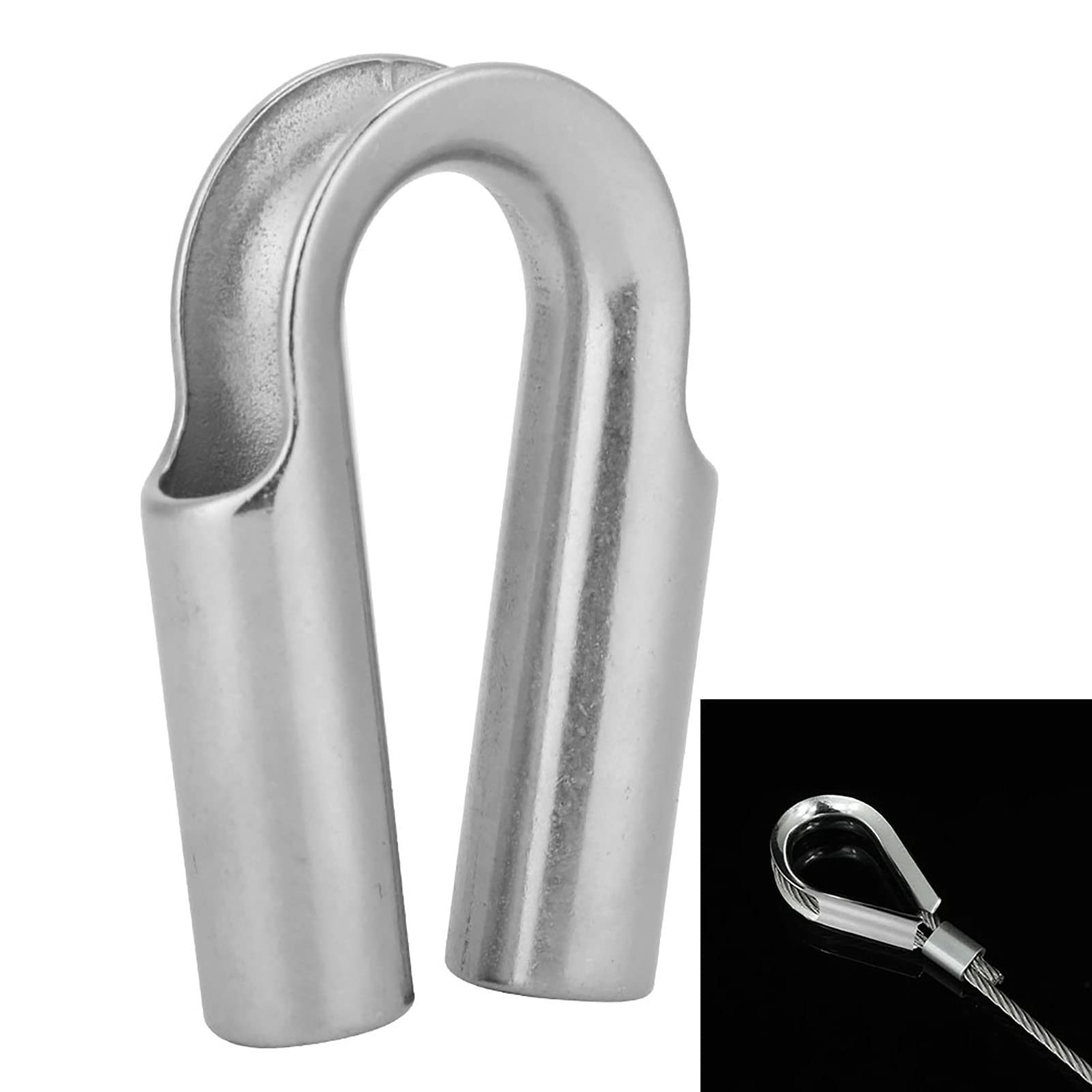POENVFPO Redancia in Acciaio Inossidabile 304, Protezione per Fune del Verricello per Accessori Nautici per Fune del Verricello Marino (12 mm 1PCS)
