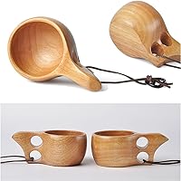 Vista 4 de Tazón de madera hecho a mano, taza, para arroz, sopa, inmersión, café, té, decoración