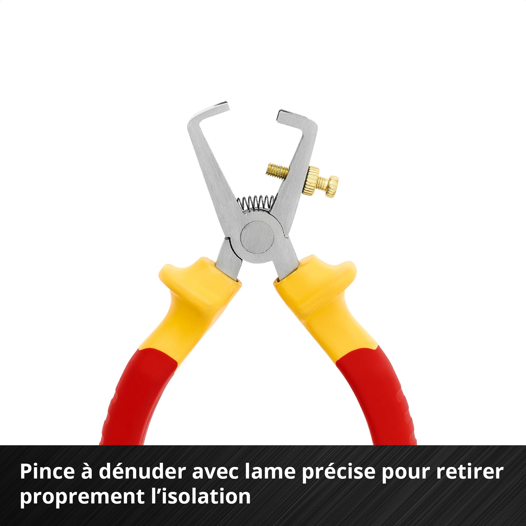Original Einhell E-Case Pad 9 pièces outils électricien (isolation testée IEC 60900, set de tournevis, pince coupante, pince à dénuder, pince à bec long, système E-Case)