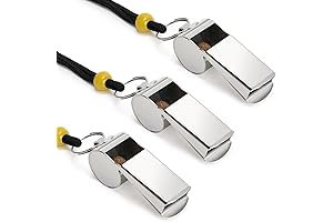 Premium Stainless Steel Neck Whistle with Lanyard