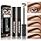 LSxia 2 Pcs Peel Off Eyebrow Gel Set, Natural Color Eye Gel Long-Lasting Waterproof Brow Tattoo, Easy Peel Off Brow Makeup - Up To 3 Days (Brown)