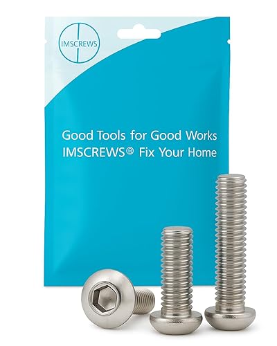 Miniatura 7 de IMScrews Tornillos de cabeza de botón de 14-20 x 1-12 pulgadas, acero inoxidable 304, unidad hexagonal Allen, paquete de 50