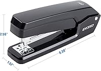 Vista 6 de Deli/EZWORK - Engrapadora giratoria con brazo oscilante, capacidad para 25 hojas, engrapadoras de escritorio con rotación de 360 grados con 1000