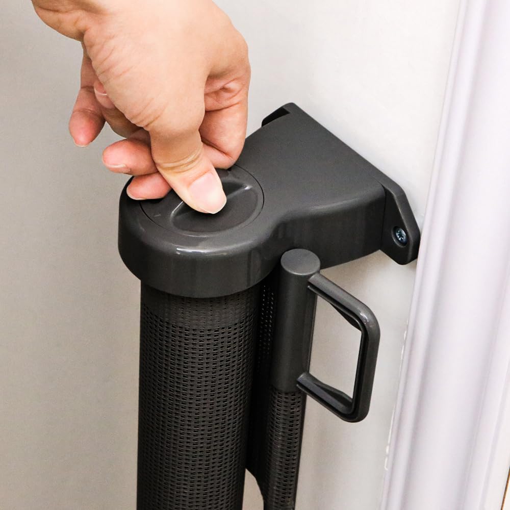 Cancello Barriera Sicurezza Griglia Espandibile per Porte, Cancelletto per Bambini Estensibile, 0-180 cm Scale e Corridoi, Uso Interni ed Esterni, 86 * 180 cm-nero