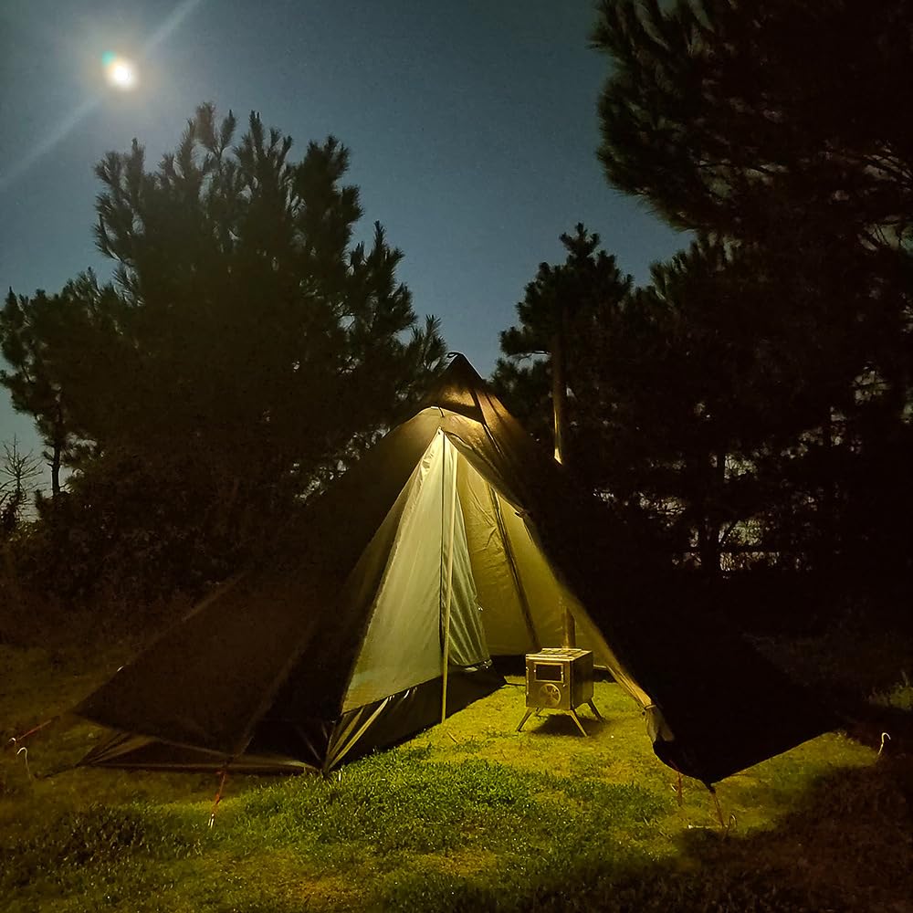 Tenda da Campeggio Teepee Tenda da Esterno a Piramide Calda per Persone Singole per Campeggio Escursionismo Perfetta per lo Zaino in Spalla con di Design La Nostra Compatta Ultraleggera
