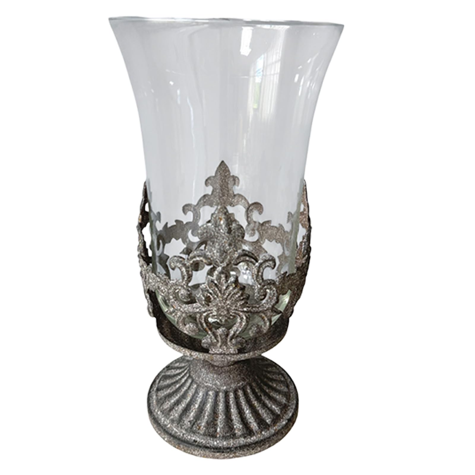 Jazuaiao Windbreak Holders Pillar Candleholders with Clear Glass Sleeve Decorative Stand for Centerpieces Holders with Clear Glass Sleeve