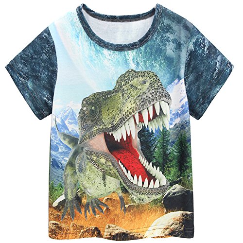 Image of Frogwill Boys Girls Shirts 3D Graphic T-Shirt Neon Clothes Short Sleeve Animal Print Tee 5-13 Years