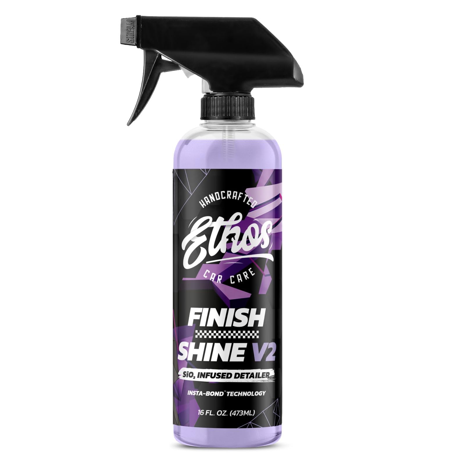 Ethos Finish Shine - Ceramic Detail Spray| Spray Wax For Car Detailing Quick Detail Car Wax | Waterless Car Cleaning & Hydrophobic Polymers | Clay Bar Lubricant | Ceramic Coating & Sealant