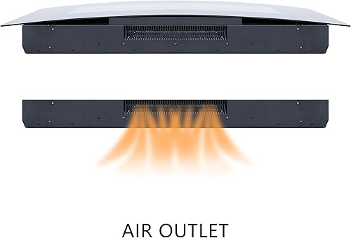 Miniatura 6 de Inserto de chimenea eléctrica, 36 pulgadas empotrado en la pared y montado en la pared chimenea de imitación de 1500 W, apto para 2 x 4 y 2 x 6 con