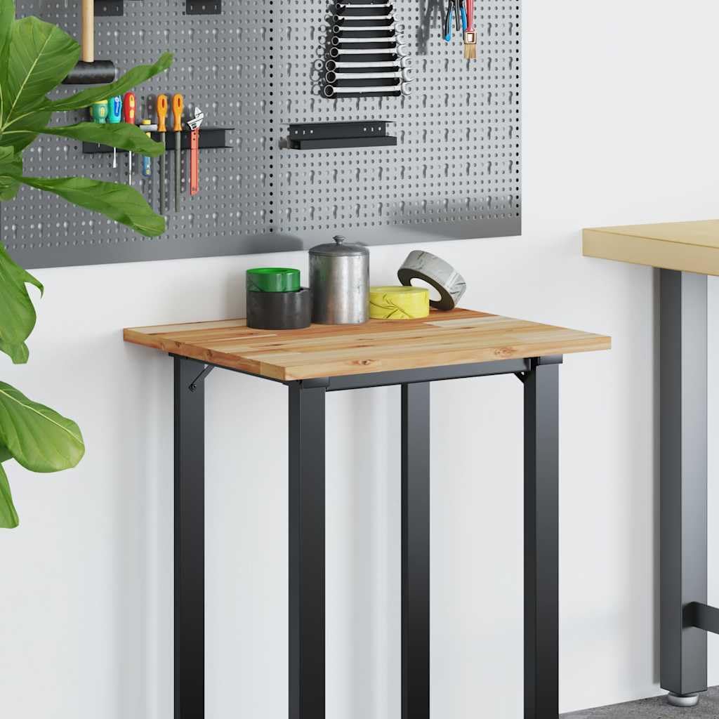Piano da scrivania in legno di acacia, 60 x 50 x 2 cm, con rivestimento a olio, stabile piano da tavolo per ufficio e postazione di lavoro, accessorio da scrivania versatile
