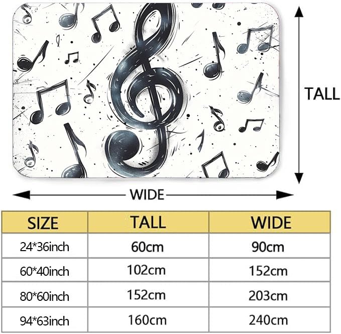Tapete decorativo 24x36 pulgadas theme musical miniatura 2
