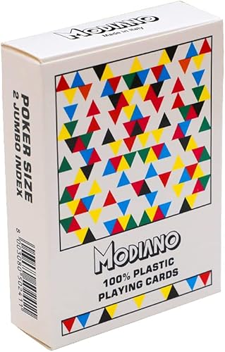 Miniatura 4 de Modiano - Cartas de póquer de plástico para casino, juegos, tarjetas de póquer lavables para adolescentes, color blanco (triángulo estándar)