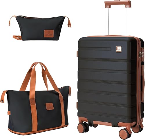 Y01 20 inch Carry on Luggage, Black, 20"/DB/TB-NO EXT
