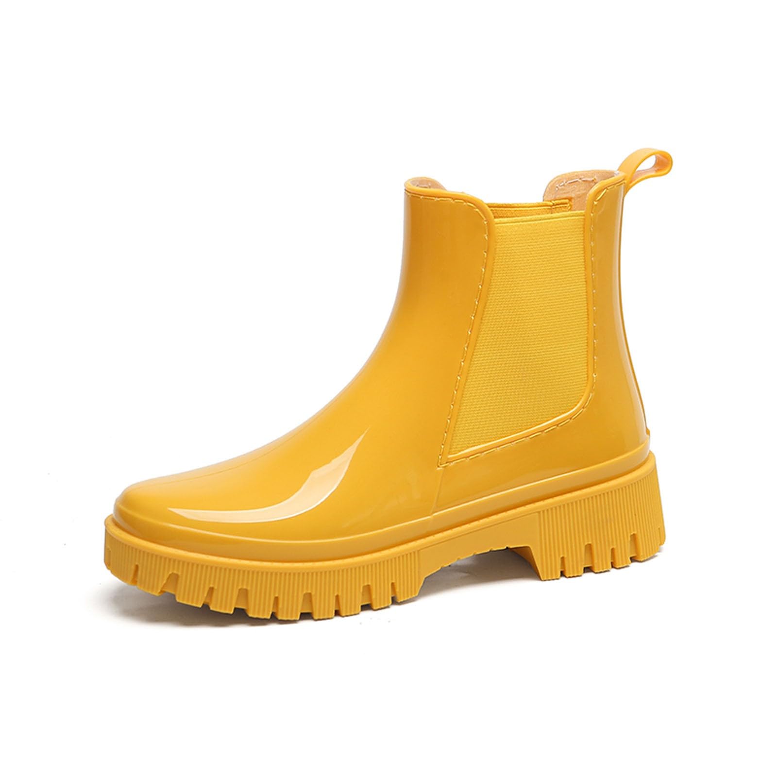 Botas de lluvia para mujer, caña corta, impermeables, antideslizantes, suela gruesa, duradera, para exteriores