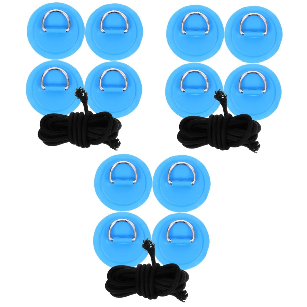 BESPORTBLE Surf-D-Ring-Schnalle Schlüsselanhängerringe Surfbrett Bootszubehör Kajak Stecker Haken Deck-Rigging-Kit Rigging-D-Ring-Patches Kajak-D-Ring-Pad D-Ringe für Boot PVC Blue