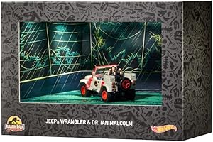 Jurassic Park Jeep Wrangler and Dr. Ian Malcolm - Hot Wheels SDCC2023 Comic Con Exclusive