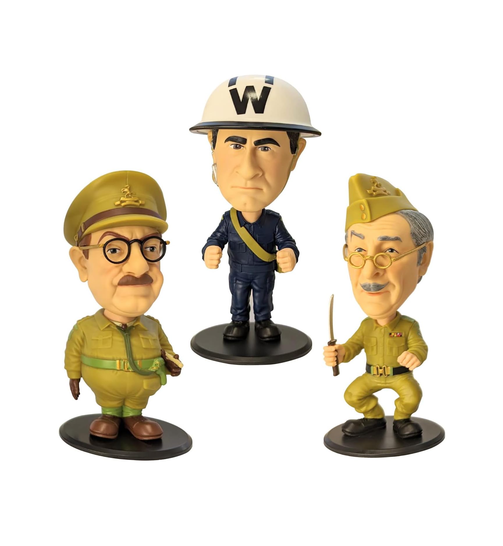 Dad's Dads Army Merchandise Official Large Bobblehead Bobble Buddies Set of 3 Boxed 7 Inch Figures
