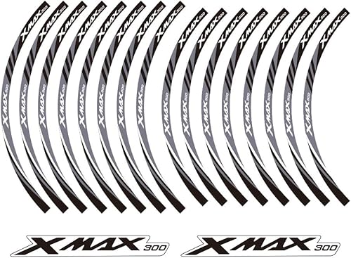 PRO-KODASKIN Xmax 300 - Juego de calcomanías para ruedas de motocicleta, 12 rines para Xmax 300 (02)