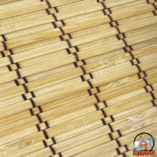 Image of HIPPO Bamboo Curtains - W-4FTXH-7FT Rope Mechanism Roll Up Down Indoor Bamboo Shade for Sun & Dust Protection for Home Window, Balcony, Restaurant, Hotel, Resort (Natural-TAN)