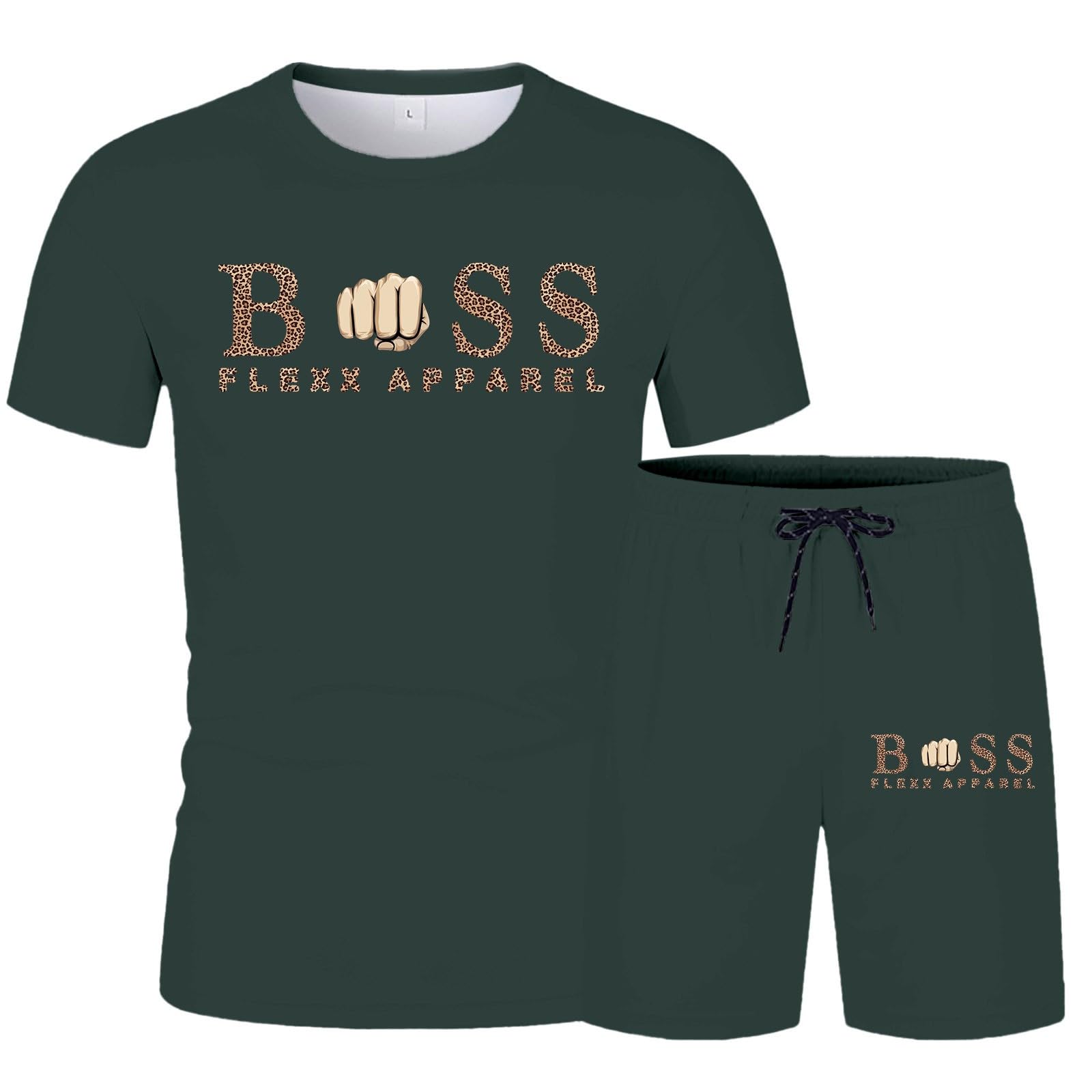 Chándal para hombre, traje deportivo holgado, cómodo, transpirable, conjunto de 2 piezas con camisetas y pantalones deportivos, traje de fitness elástico, ropa de calle, ropa de calle, ropa de