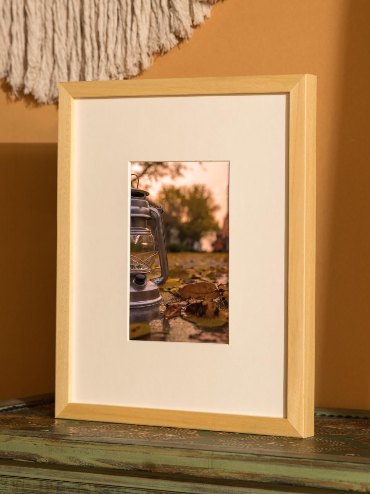 Fotorahmen Personalisiertes Geschenk Massivholz A4 Zweifach 21 × 29,7 cm Dunkelbraun