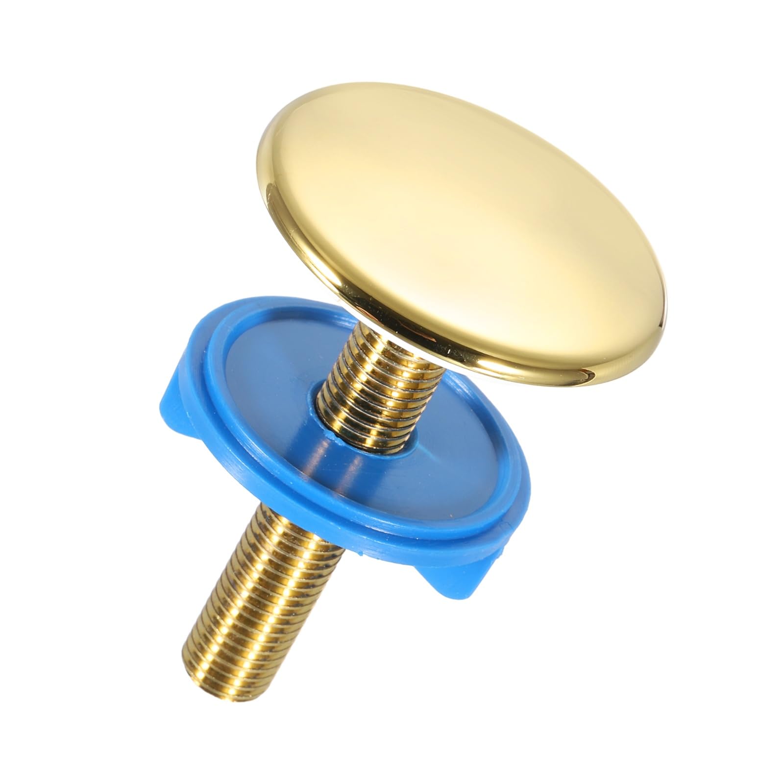 sourcing map 2 Pcs Kitchen Sink Hole Cover, Solid Brass Faucet Hole Cover with Silicone Ring, Universal Tap Cap Decorative Stopper Cap Blanking Brass Metal Plug for Kitchen Sink, Gold