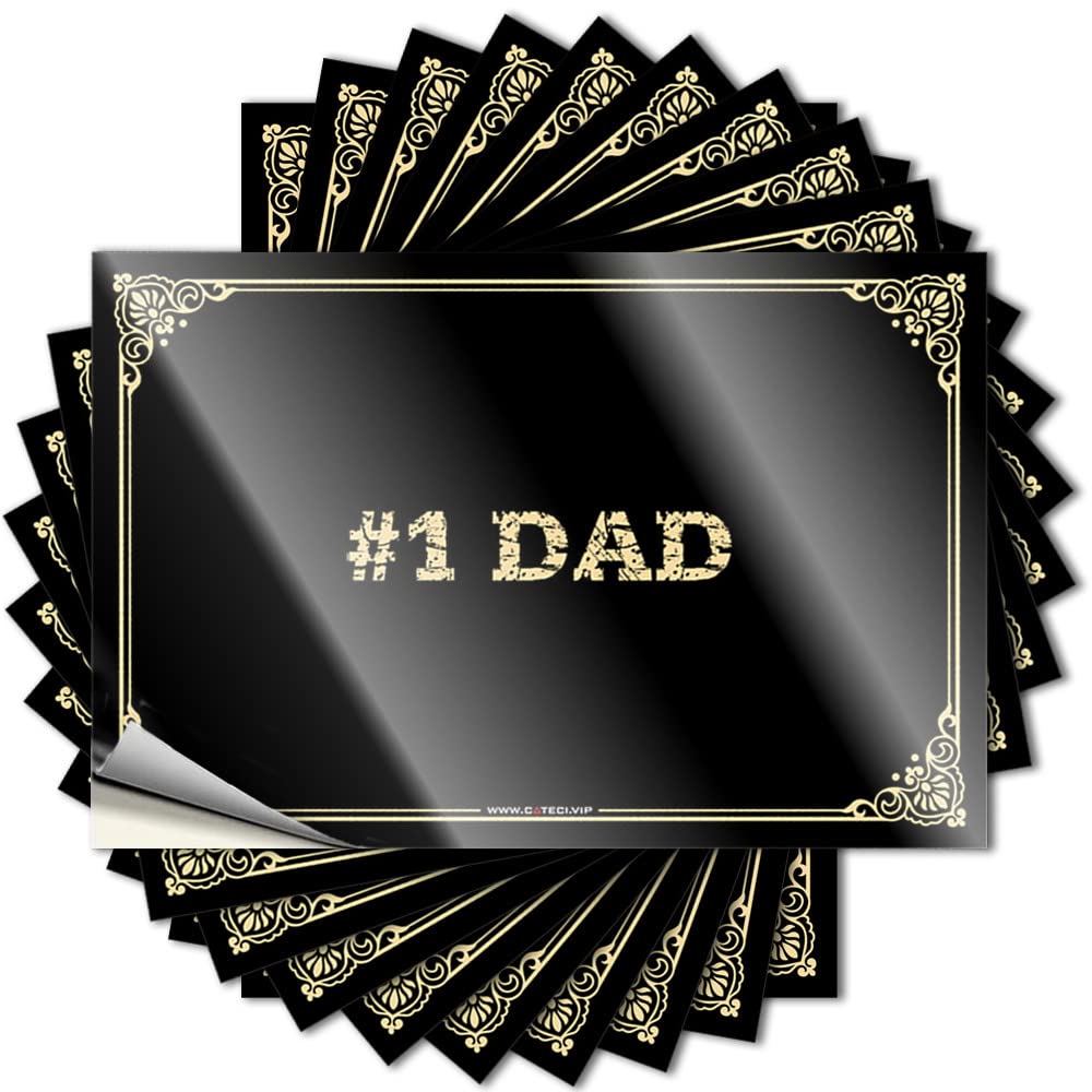 Hardhat #1 Dad Stickers and Decals Funny Car Warning Sticker (8 x 12 cm)