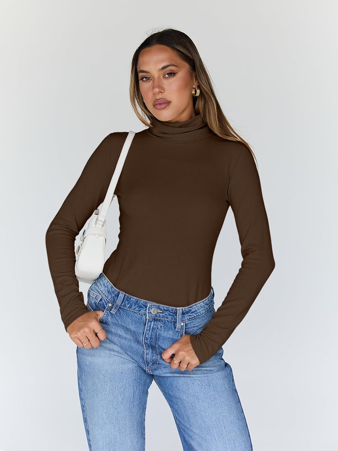 Trendy Queen Women's Turtleneck Long Sleeve Shirts Spring Fashion Basic Thermal Underwear Tops Winter Clothes 2026 - Image 2