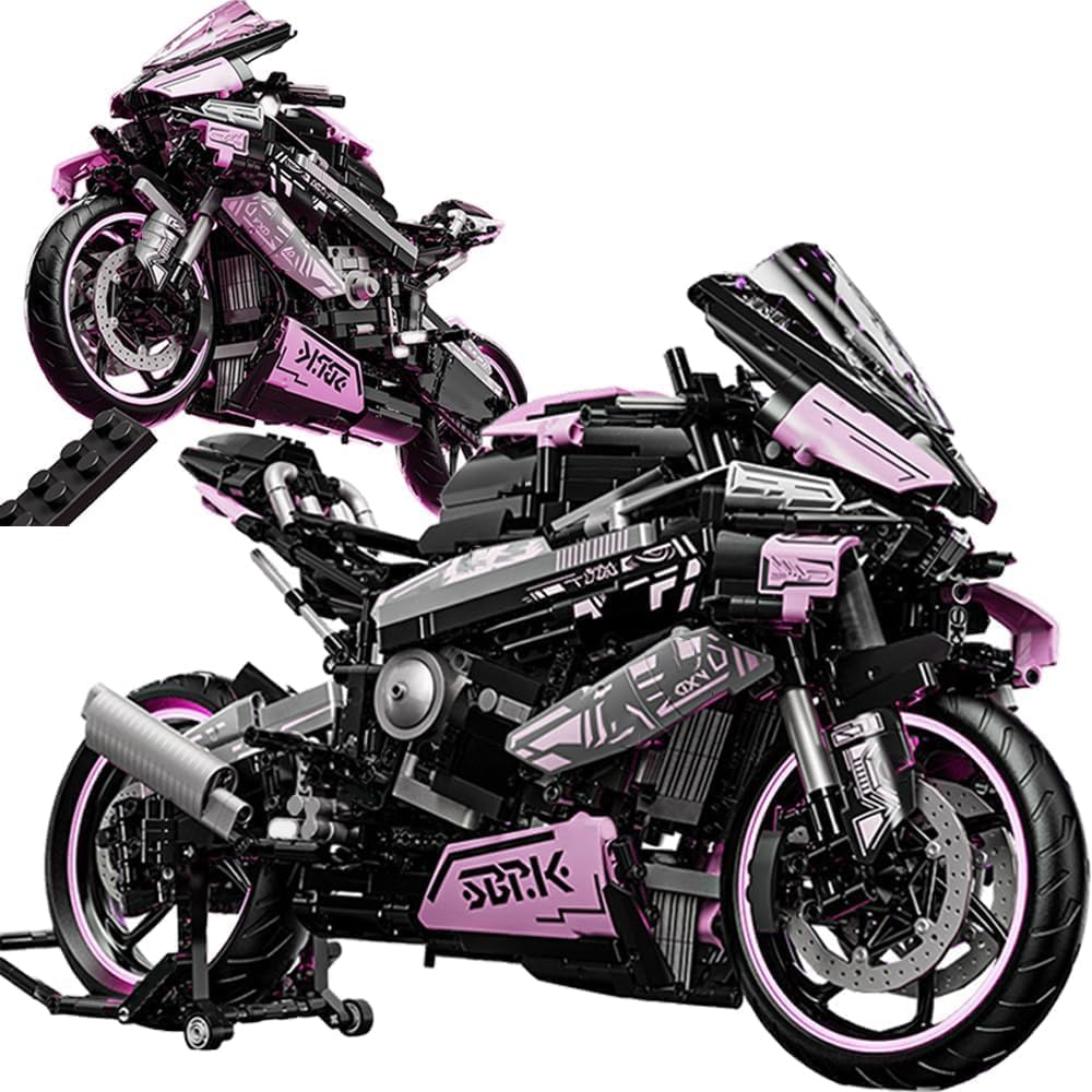 highdar Technik Motorrad Spielzeug Modellbausatz, 1920+Klemmbausteine Supermotorrad Bausteine für BMW Motorrad, Geländemotorrad Kreatives STEM Bausatz Geschenk für Erwachsene Sammler Kinder