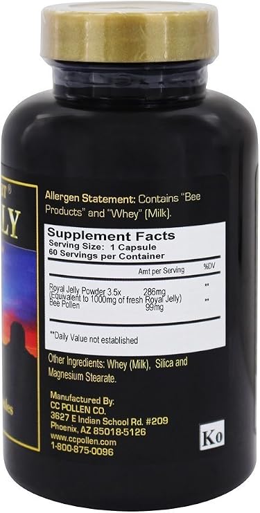 C C Pollen Royal Jelly 1000-60 Vegetarian Capsules