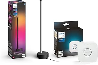 Philips Hue (1) Bridge with (1) Signe Table Lamp - White and Color Ambiance Smart Color-Changing Light - Control with App - Compatible with Alexa, Google Assistant, Apple Homekit, matter