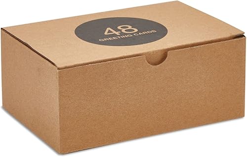 Miniatura 8 de Sustainable Greetings Paquete de 48 tarjetas y sobres de papelería en blanco de 4 x 6 pulgadas, tarjetas en blanco imprimibles de color marrón a