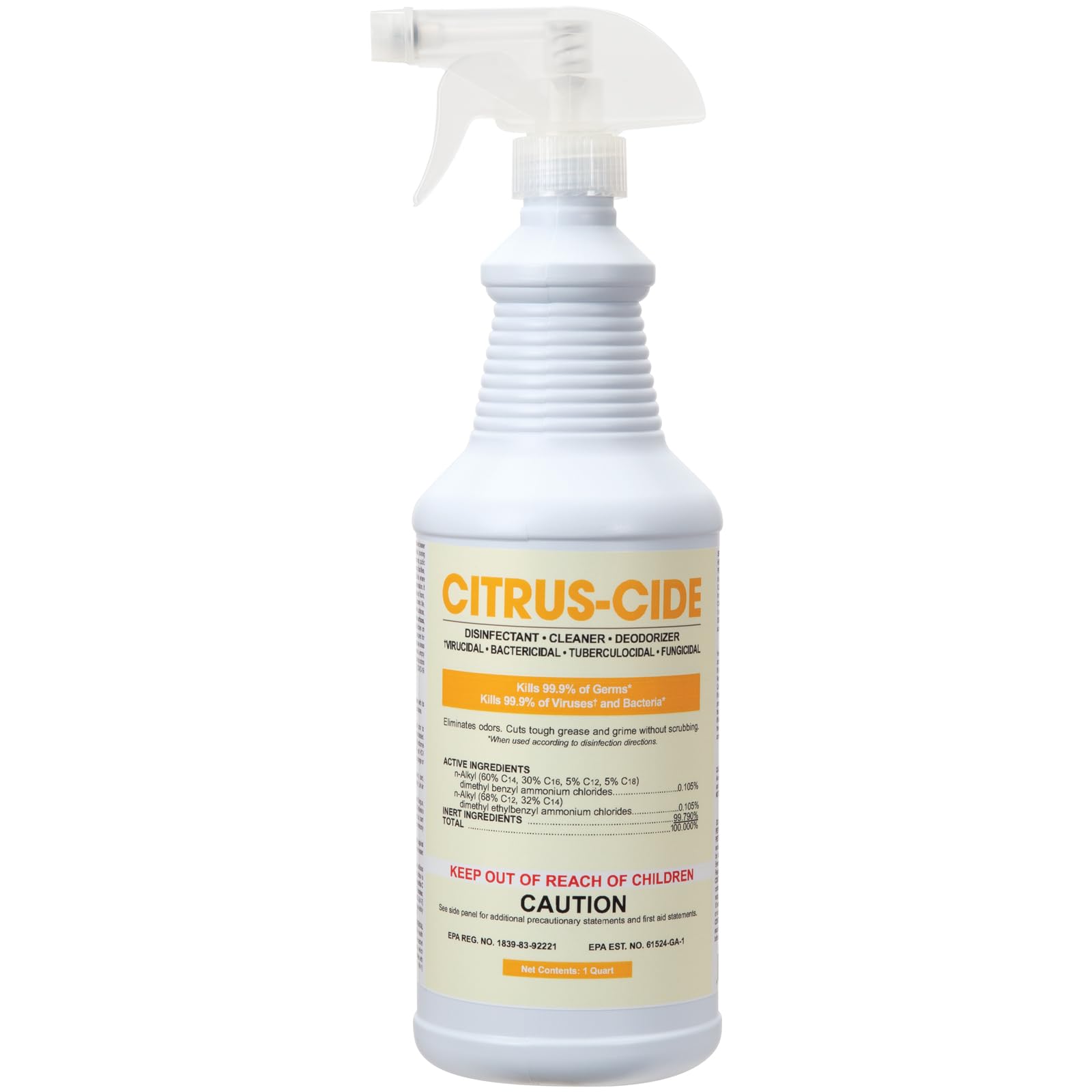 ForPro Professional Collection Citrus-Cide Hospital Grade Disinfectant Cleaner Spray All Purpose Cleaner Disinfectant Deodorizer Citrus Scent 32 fl