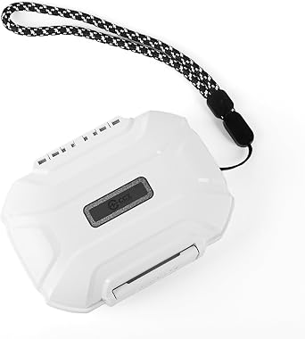 CCZ Taichi Portable IEM Case, Water-Resistant Earbuds Storage Hard Box, Travel Carrying Case for Headphones Compatible with Moondrop CHU II,KZ ZS10 PRO White