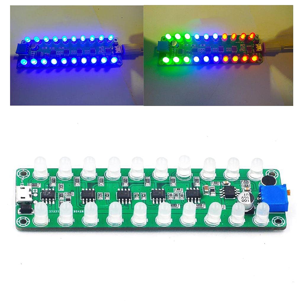 Stereo Music Spectrum LED Light Amplifier VU Meter Car MP3 Player Light Atmosphere Lamps