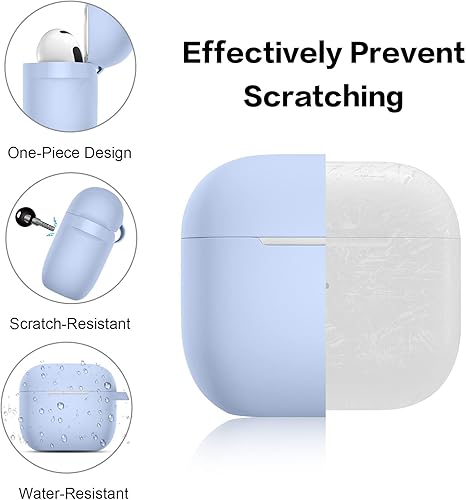 Miniatura 4 de Hamile Funda diseñada para AirPods 3, fundas protectoras de silicona, bonitas fundas protectoras con llavero y accesorios compatibles con Apple