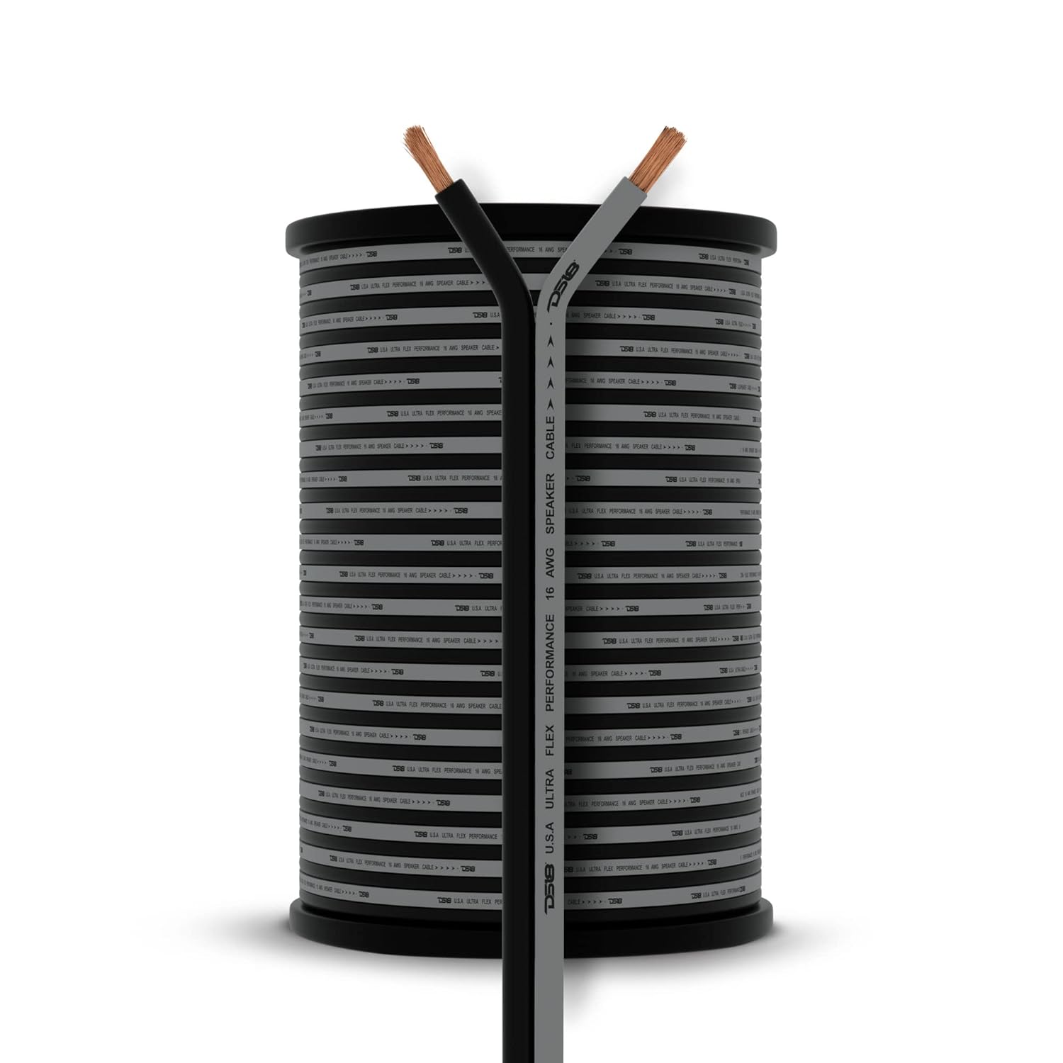 DS18 SW-16GA-1000SLVB 16-GA Ultra Flex Speaker Wire Silver and Black 1000FT - Speaker Cable for Audio Applications